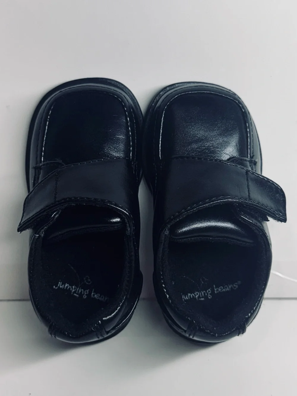Jumping Beans Toddler Boys Mini Jeb Black Dress Shoes, Size Infant 4 Med